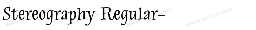 Stereography Regular字体转换